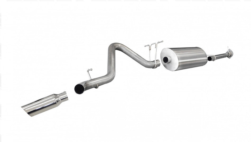 3.0 Inch Cat-Back Sport Single Side Exit Exhaust 4.0 Inch Slash Cut Polished Tip 11-14 Silverado Sie
