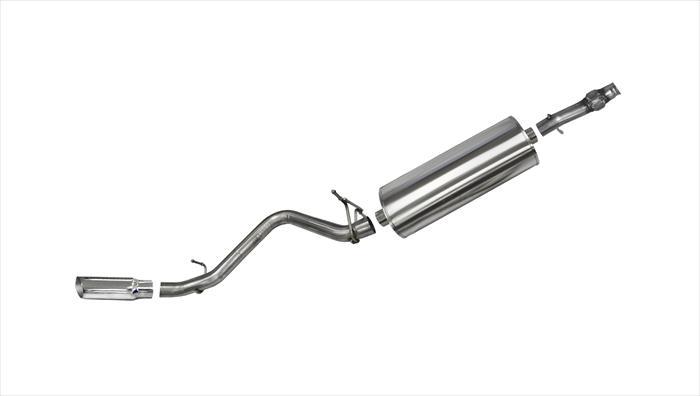 3.0 Inch Cat-Back Sport Single Side Exit Exhaust 4.0 Inch Slash Cut Polished Tip 14-Pres Silverado/Sierra 1500 Regular Cab/Standard Bed 5.3L V8 119 Inch WB Stainless Steel dB by