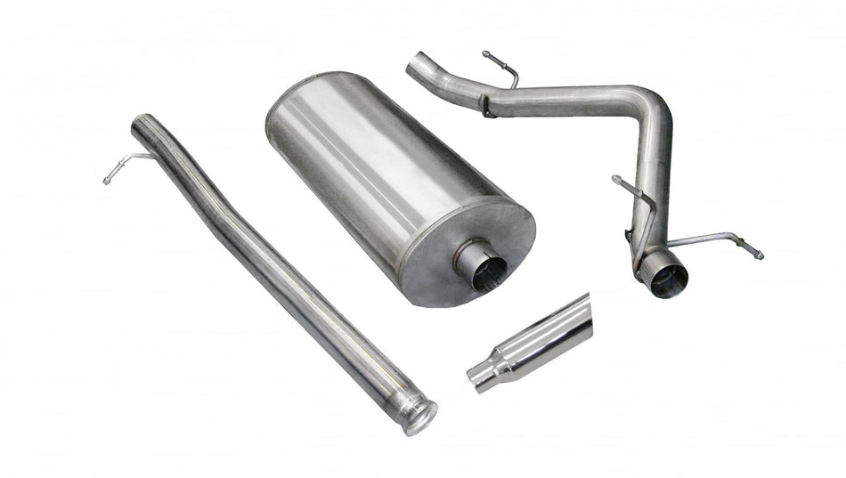 3.0 Inch Cat-Back Sport Single Side Exit Exhaust 4.0 Inch Slash Cut Polished Tip 09-13 Silverado Sie