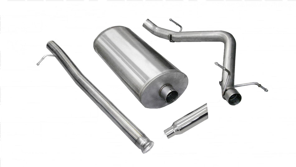 3.0 Inch Cat-Back Sport Single Side Exit Exhaust 4.0 Inch Slash Cut Polished Tip 09-13 Silverado/Sierra 1500 Regular Cab/Standard Bed 4.8L/5.3L V8 119 Inch WB Stainless Steel dB by