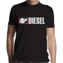 Diesel Graphic Mens T-Shirt Black (2XL)
