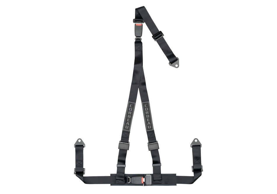 2-Inch Harness Belts Blue 3-Point Double Release Bolt-In