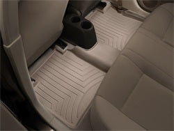 Tan Rear FloorLiner Ford F-150 2015 + SuperCrew; fits vehicle with 1s row bench seats