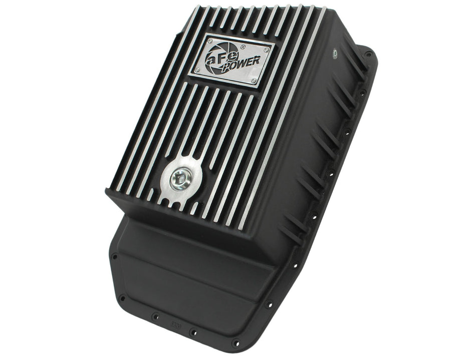 17 lbs. 22X16X8 aFe Power Transmission Pan Black w/ Machined Fins 6R80 Transmission Ford F-150 Trucks 09-19