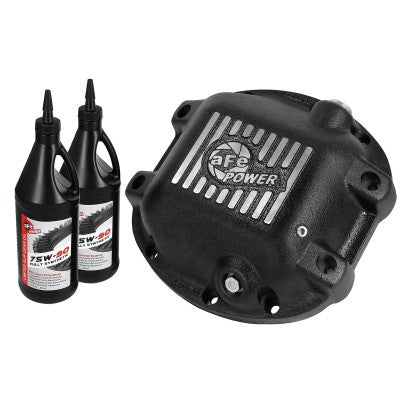 Pro Series Rear Differential Cover Kit Black w/ Machined Fins and Gear Oil Jeep Wrangler (TJ/JK) 97-18