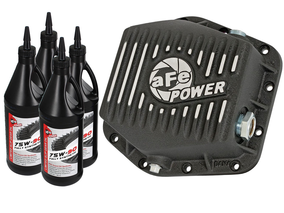 21 lbs. 14X14X5 Pro Series Differential Cover Black w/ Machined Fins and Gear Oil DANA 12-Bolt GM Colorado/Canyon 15-19 L4-2.5L/V6-3.6L