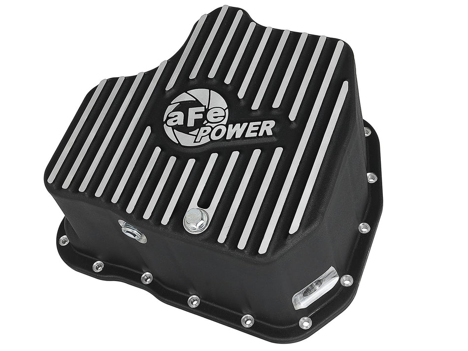 Pro Series Engine Oil Pan Black w/ Machined Fins GM Diesel Trucks 01-10 V8-6.6L (td) LB7/LLY/LBZ/LMM