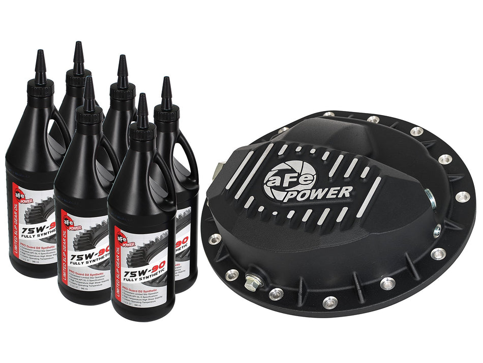 21 lbs. 23X16X13 Pro Series Rear Differential Cover Black w/ Machined Fins and Gear Oil Nissan Titan XD 16-19 V8-5.0L td