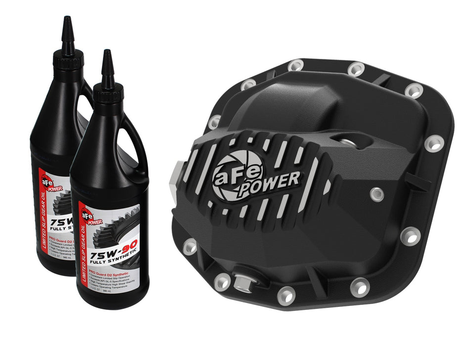 Pro Series Front Differential Cover Black w/ Oil (Dana M186) Jeep Wrangler (JL) 18-20 L4-2.0L (t) / V6-3.6L