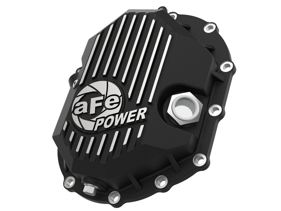 Pro Series Front Differential Cover Black w/ Machined Fins GM Diesel Trucks 01-18 V8-6.6L (td) LB7/LLY/LBZ/LMM/LML/L5P