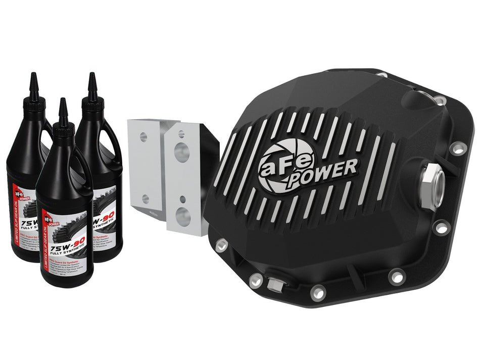 16 lbs. 17X13X13 Pro Series Dana M220 Rear Differential Cover Black w/ Machined Fins and Gear Oil Jeep Gladiator JT 2020 V6-3.6L