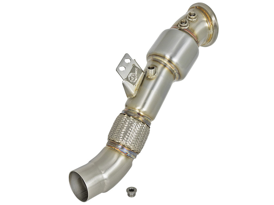 Twisted Steel 4-1 2 to 3 IN 304 Stainless Steel Street Series Down Pipe w Cats BMW 340i (F30) 440i (F32 33) 16-20 L6-3.0L (t) B58