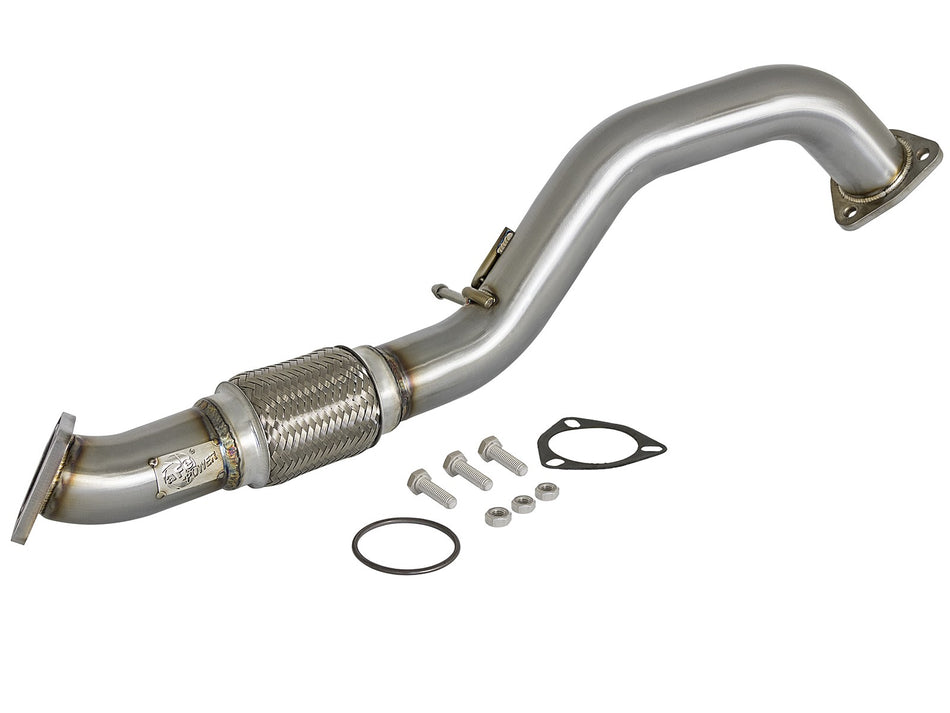 12 lbs. 36X10X10 Twisted Steel 2-1/2 IN 304 Stainless Steel Race Series Mid-Pipe  Honda Civic / Civic Si 16-20 L4-1.5L t