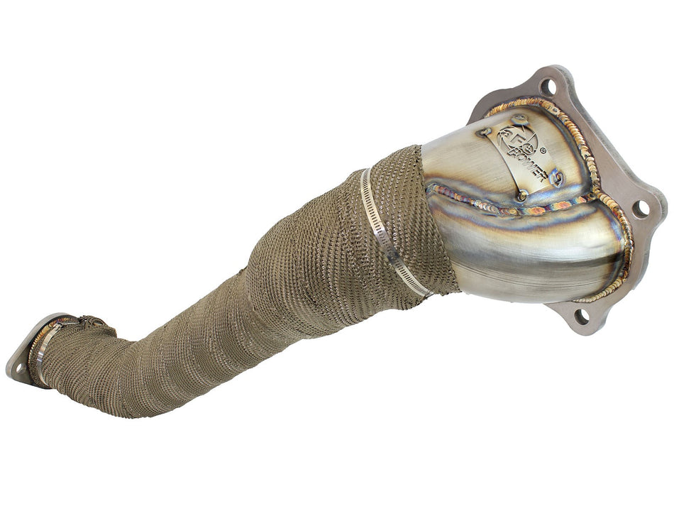 Twisted Steel 3-1/2 to 3 IN 304 Stainless Steel Street Series Down Pipe w/ Cats Mitsubishi Lancer EVO X 08-15 L4-2.0L