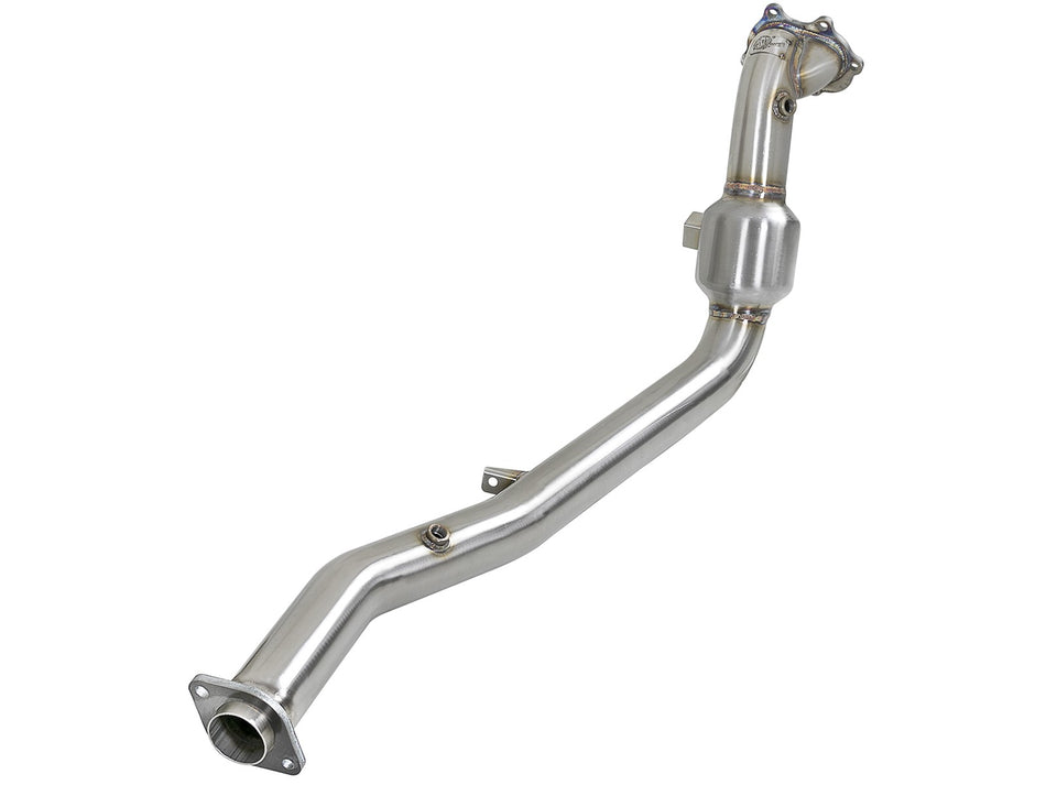 Twisted Steel 2-1 2 IN to 3 IN 304 Stainless Steel Street Series Down Pipe Subaru WRX STi 15-19 H4-2.5L