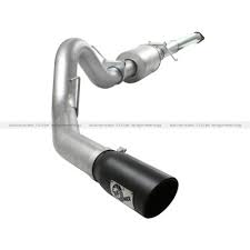 ATLAS 4 IN Aluminized Steel Cat-Back Exhaust System w/ Muffler and Black Tip Ford F-150 11-14 V6-3.5L