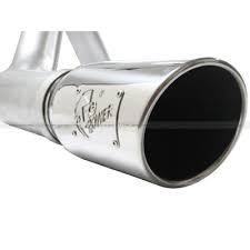 56.8 lbs. 47X23X12 ATLAS 4 IN Aluminized Steel Cat-Back Exhaust System w/ Muffler and Polished Tip Ford F-150 11-14 V6-3.5L tt