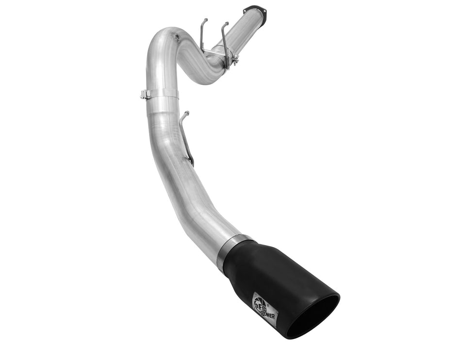 ATLAS 5 IN Aluminized Steel DPF-Back Exhaust System w/Black Tip Ford Diesel Trucks 15-16 V8-6.7L