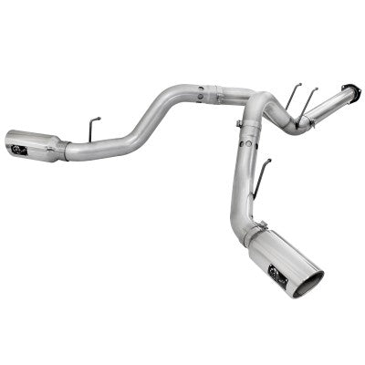ATLAS 4 IN Aluminized Steel DPF-Back Exhaust System w/Polished Tip Ford Diesel Trucks 11-14 V8-6.7L