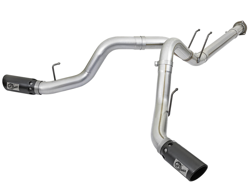 ATLAS 4 IN Aluminized Steel DPF-Back Exhaust System w/Black Tip Ford Diesel Trucks 17-20 V8-6.7L