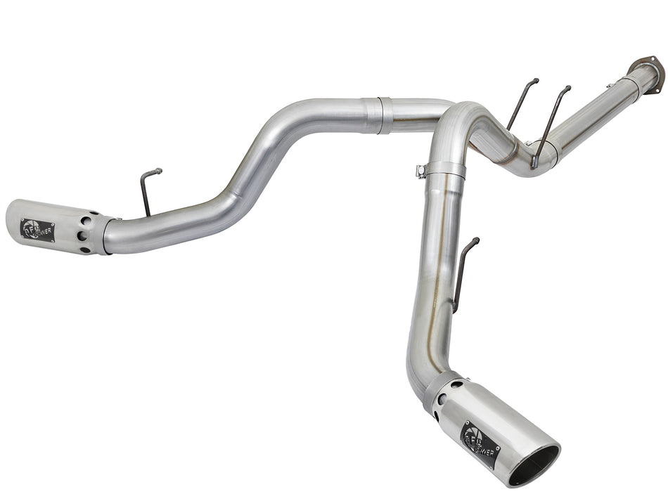 ATLAS 4 IN Aluminized Steel DPF-Back Exhaust System w/Polished Tip Ford Diesel Trucks 17-19 V8-6.7L