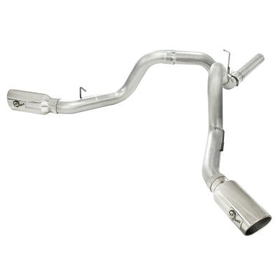 ATLAS 4 IN Aluminized Steel DPF-Back Exhaust System w/Polished Tip GM Diesel Trucks 11-16 V8-6.6L (td) LML