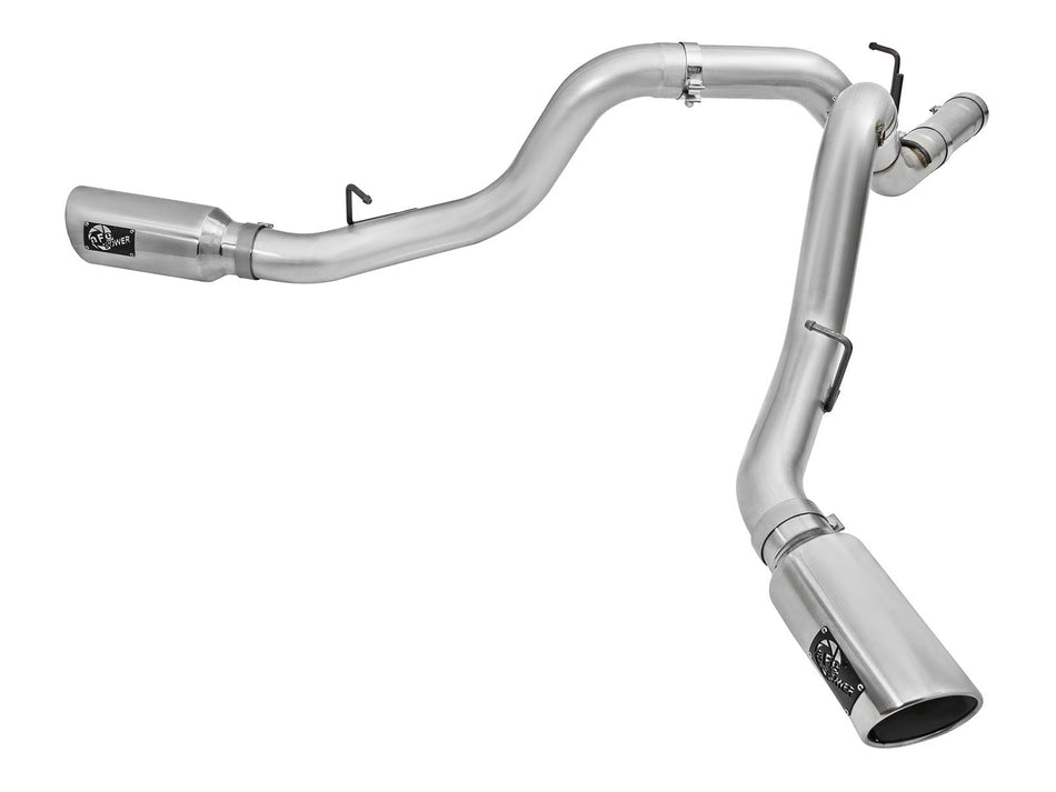 59 lbs. 49X23X13 ATLAS 4 IN Aluminized Steel DPF-Back Exhaust System w/Polished Tip GM Diesel Trucks 2016 V8-6.6L td LML