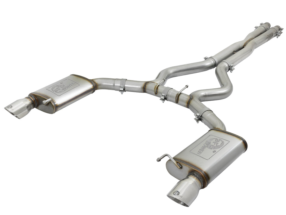 70 lbs. 66X22X14 MACH Force-Xp 3 IN 304 Stainless Steel Cat-Back Exhaust System w/Polished Tip Ford Mustang GT 15-17 V8-5.0L/V6-3.7L