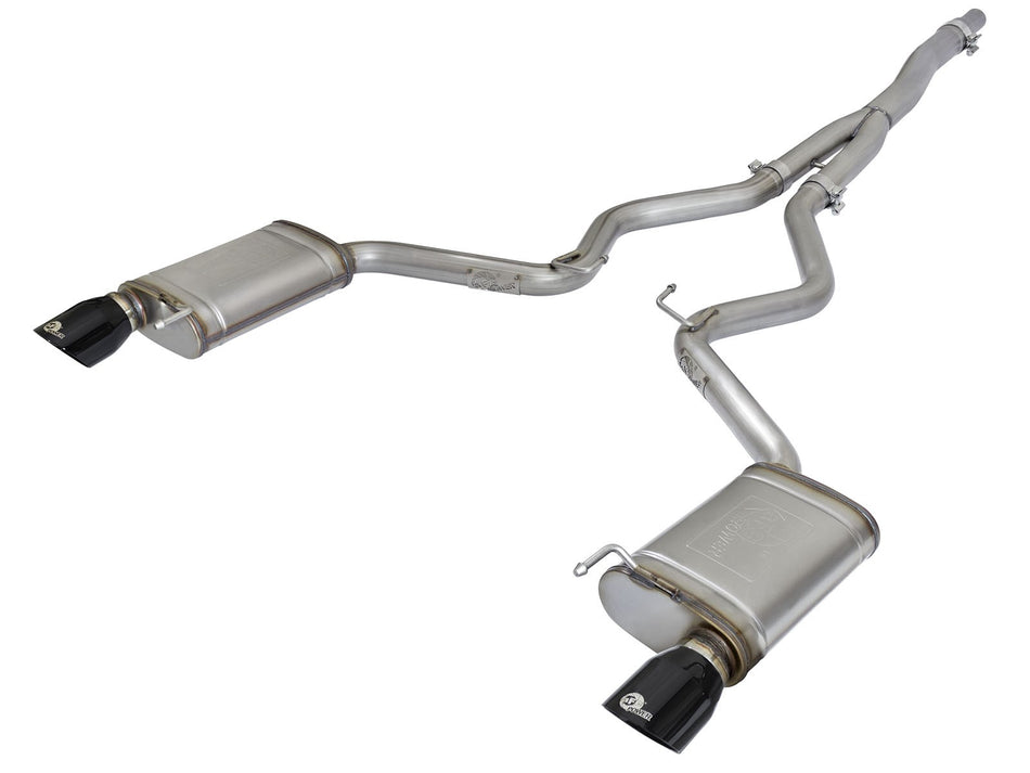 MACH Force-Xp 3 IN to 2-1 2 IN Stainless Steel Cat-Back Exhaust w Black Tip Ford Mustang 15-19 L4-2.3L