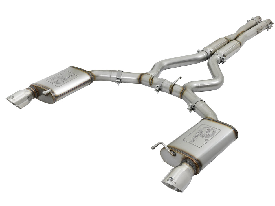 74 lbs. 60X19X14 MACH Force-Xp 304 Stainless Steel Cat-Back Exhaust w/ Resonator Polished Tip Ford Mustang 15-18 V8-5.0L/V6-3.7L