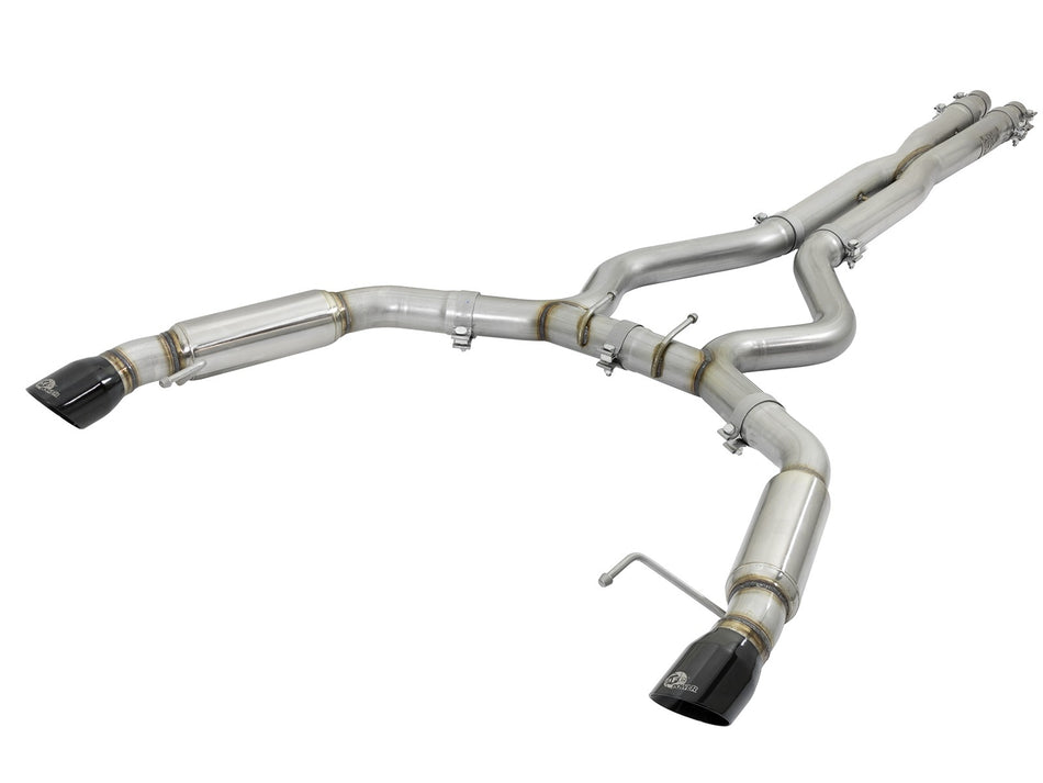 MACH Force-Xp 304 Stainless Steel Cat-Back Exhaust System w/ Muffler Black Tip Ford Mustang GT 15-17 V8-5.0L