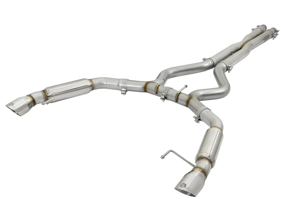 68 lbs. 60X19X14 MACH Force-Xp 304 Stainless Steel Cat-Back Exhaust System w Muffler Polished Tip Ford Mustang GT 15-17 V8-5.0L