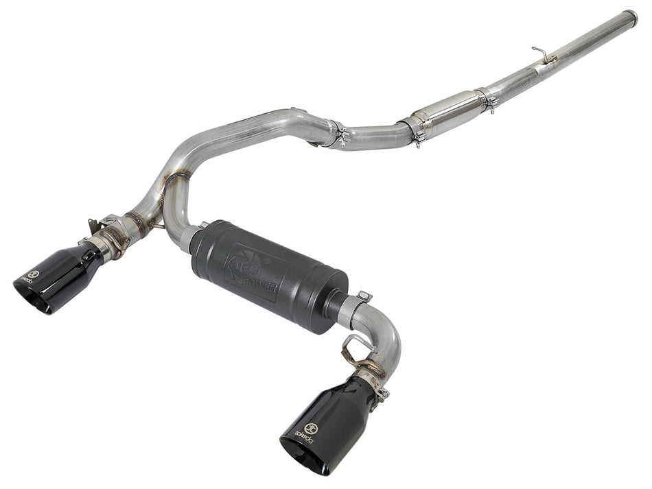 Takeda 3 IN 304 Stainless Steel Cat-Back Exhaust System w/ Black Tip Ford Focus RS 16-18 L4-2.3L