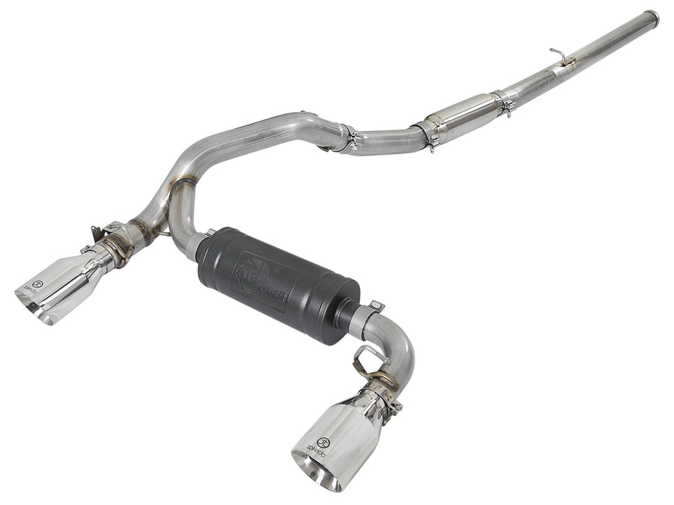 Takeda 3 IN 304 Stainless Steel Cat-Back Exhaust System w/ Polished Tip Ford Focus RS 16-18 L4-2.3L