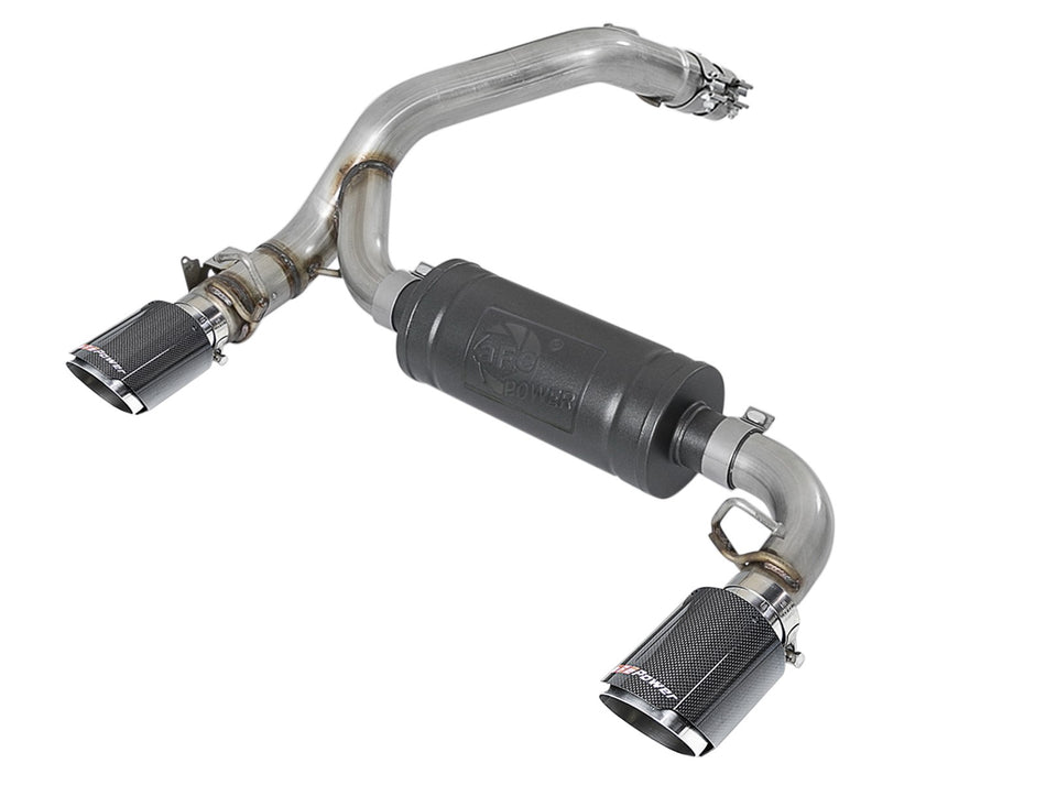 Takeda 3 IN 304 Stainless Steel Axle-Back Exhaust System w/ Carbon Fiber Tip Ford Focus RS 16-18 L4-2.3L