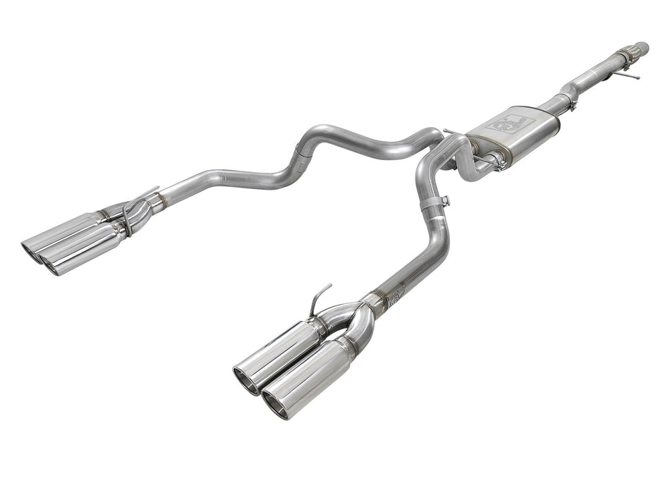 105 lbs. 49X23X13 Vulcan Series 304 Stainless Steel Cat-Back Exhaust System w/ Polished Tip GM Silverado/Sierra 1500 19-20 V8-6.2L