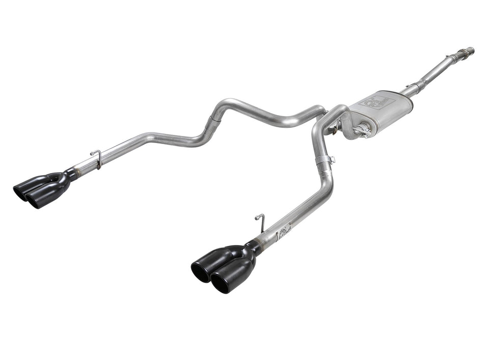 105 lbs. 49X23X13 Vulcan Series 304 Stainless Steel Cat-Back Exhaust System w/ Black Tip GM Silverado/Sierra 1500 19-20 V6-4.3L/V8-5.3L