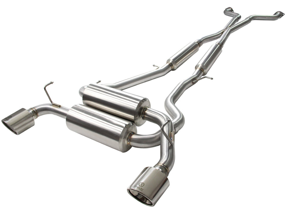 *USE: AFE49-36103-P Takeda 2-1/2in 304 Stainless Steel Cat-Back Exhaust System Infiniti G37 08-13/Q60 14-15 V6-3.7L (VQ37VHR)