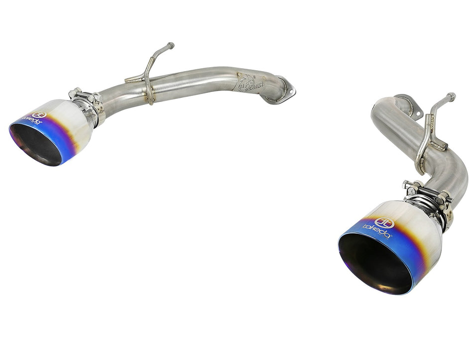 Takeda 2-1/2 IN 304 Stainless Steel Axle-Back Exhaust System w/Blue Flame Tips Infiniti Q50 16-20 V6-3.0L
