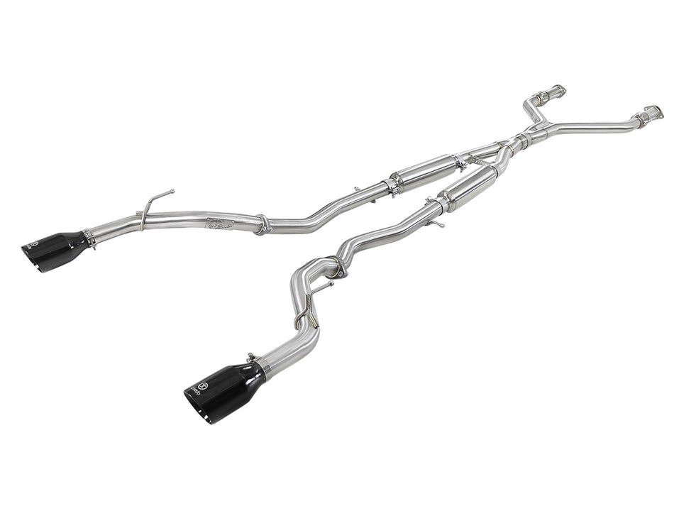45 lbs. 49X23X13 Takeda 2-1/2 IN 304 Stainless Steel Cat-Back Exhaust System w/ Black Tips Infiniti Q50 16-20 V6-3.0L tt