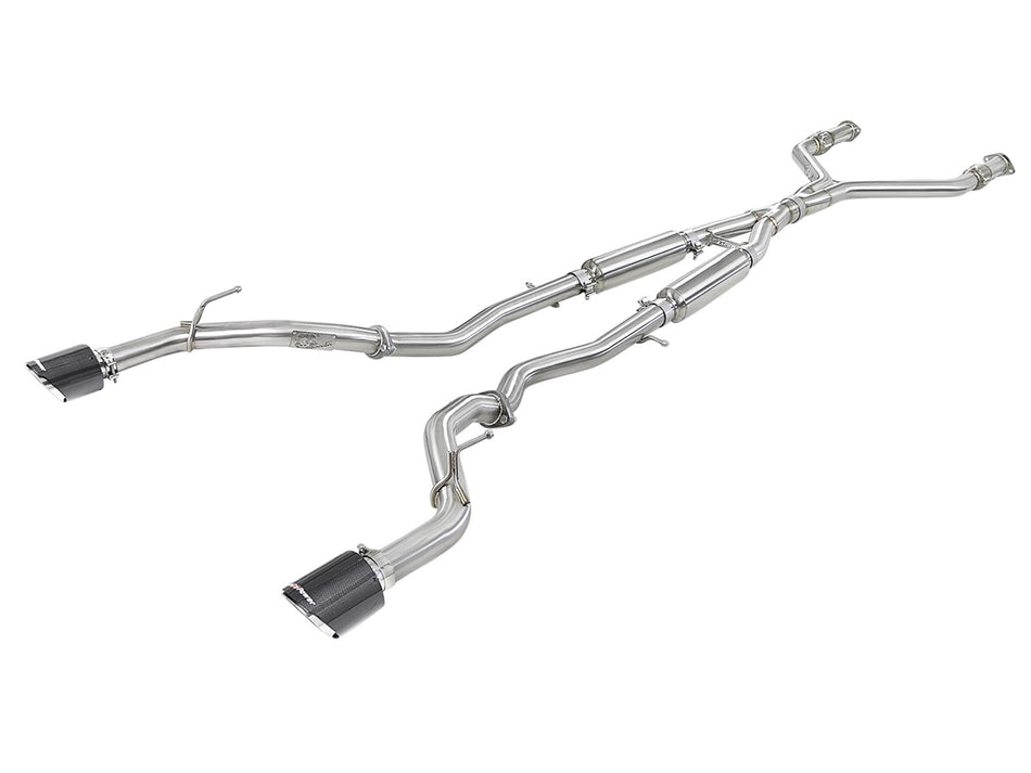 60 lbs. 42X31X9 Takeda 2-1/2 IN 304 Stainless Steel Cat-Back Exhaust System w/ Carbon Fiber Tips Infiniti Q50 16-20 V6-3.0L tt