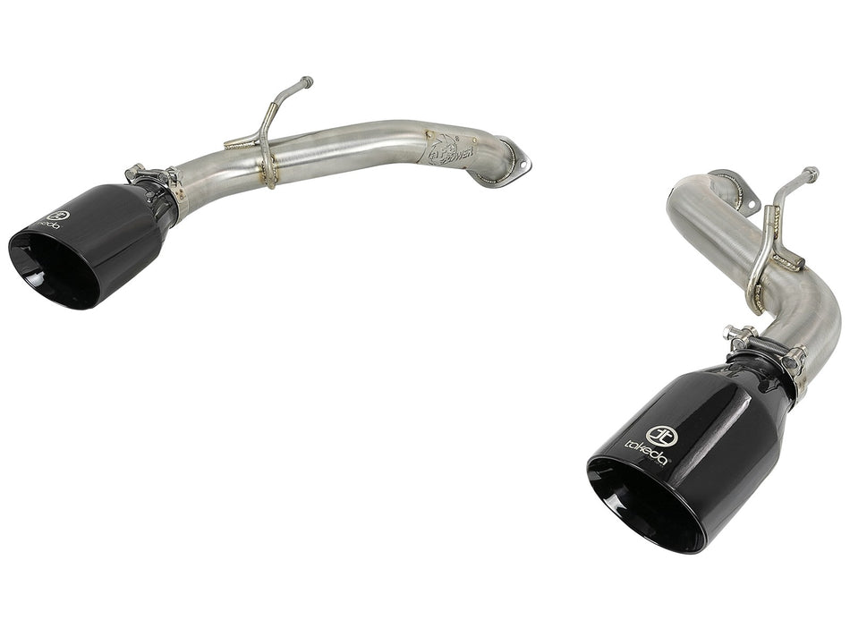 Takeda 2-1/2 IN 304 Stainless Steel Axle-Back Exhaust System w/ Black Tips Infiniti Q60 17-20 V6-3.0L