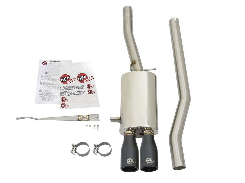 25 lbs. 49X23X13 MACH Force-Xp Stainless Steel Cat-Back Exhaust System w/ Black Tip MINI Cooper S F55 15-20 L4-2.0L t B46