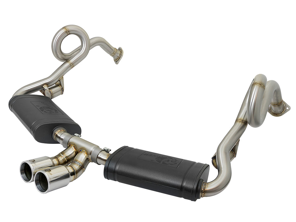 MACH Force-Xp 2-1/2 IN to 2 IN Stainless Steel Cat-Back Exhaust System Polished Porsche Cayman S/Boxster S (981) 13-16 H6-2.7L/3.4L