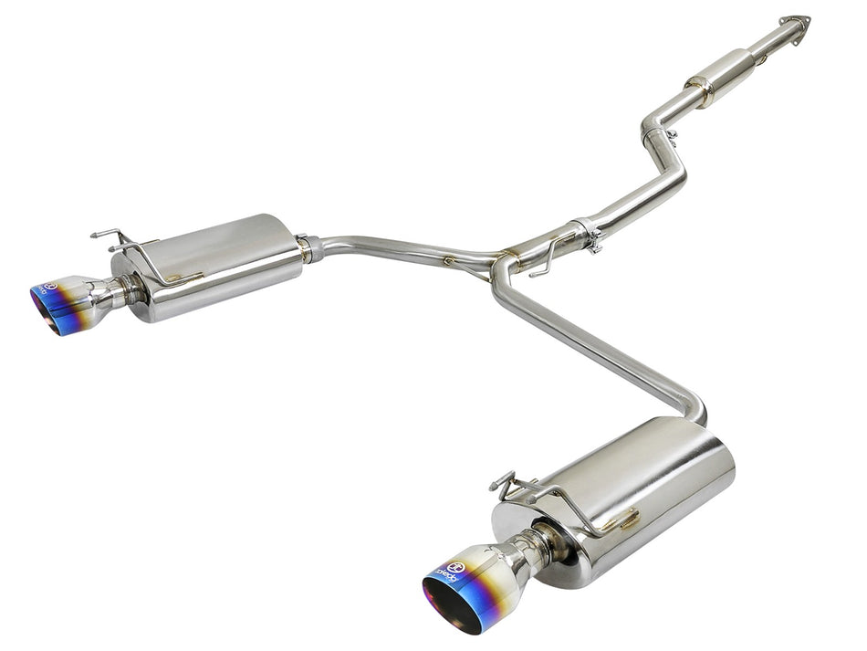 53 lbs. 49X23X13 Takeda 304 Stainless Steel Cat-Back Exhaust w/ Blue Flame Tip Honda Accord 13-17 L4-2.4L