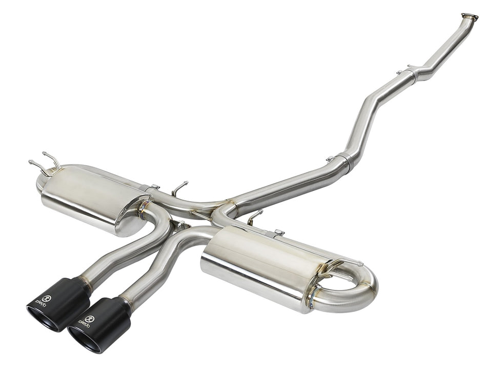 Takeda 3 IN 304 Stainless Steel Cat-Back Exhaust System w/ Black Tips Honda Civic Si 17-20 L4-1.5L
