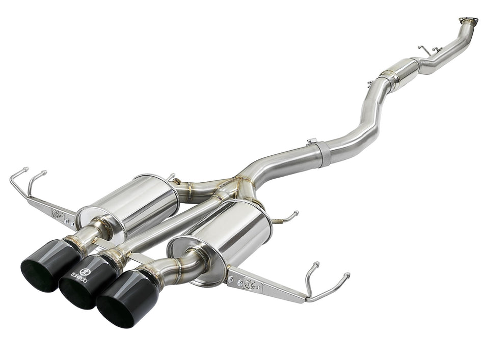 51 lbs. 49X23X13 Takeda 3 IN 304 Stainless Steel Cat-Back Exhaust System w/ Black Tips Honda Civic Type R 17-20 L4-2.0L t