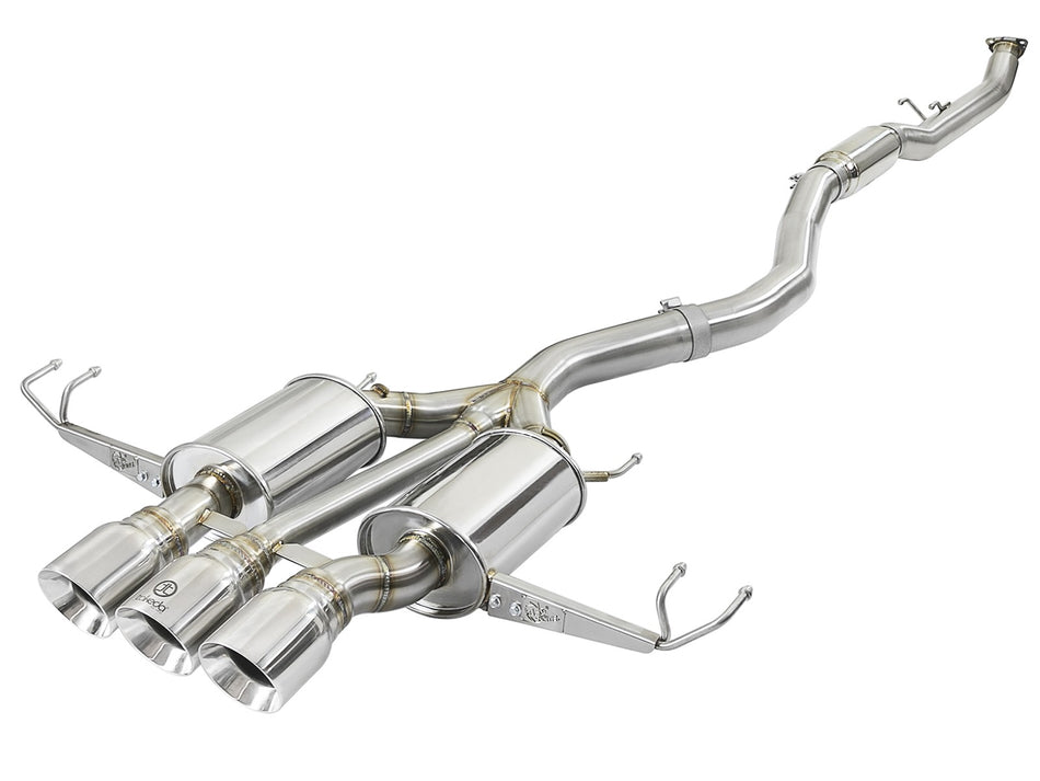 Takeda 3 IN 304 Stainless Steel Cat-Back Exhaust System w/ Polished Tips Honda Civic Type R 17-20 L4-2.0L
