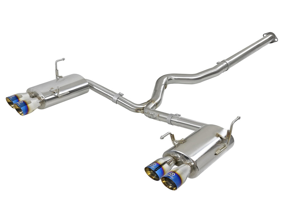 53 lbs. 49X23X13 Takeda 3 IN to 2-1/4 IN 304 Stainless Steel Cat-Back Exhaust w/ Blue Flame Tip Subaru WRX/STi 15-19 H4-2.0/2.5L t