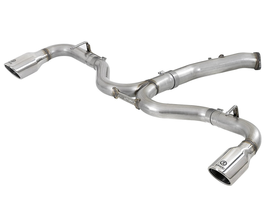 Takeda 3 IN to 2-1/2 IN 304 Stainless Steel Axle-Back Exhaust w/ Polished Tip Hyundai Elantra GT 18-20 L4-1.6L